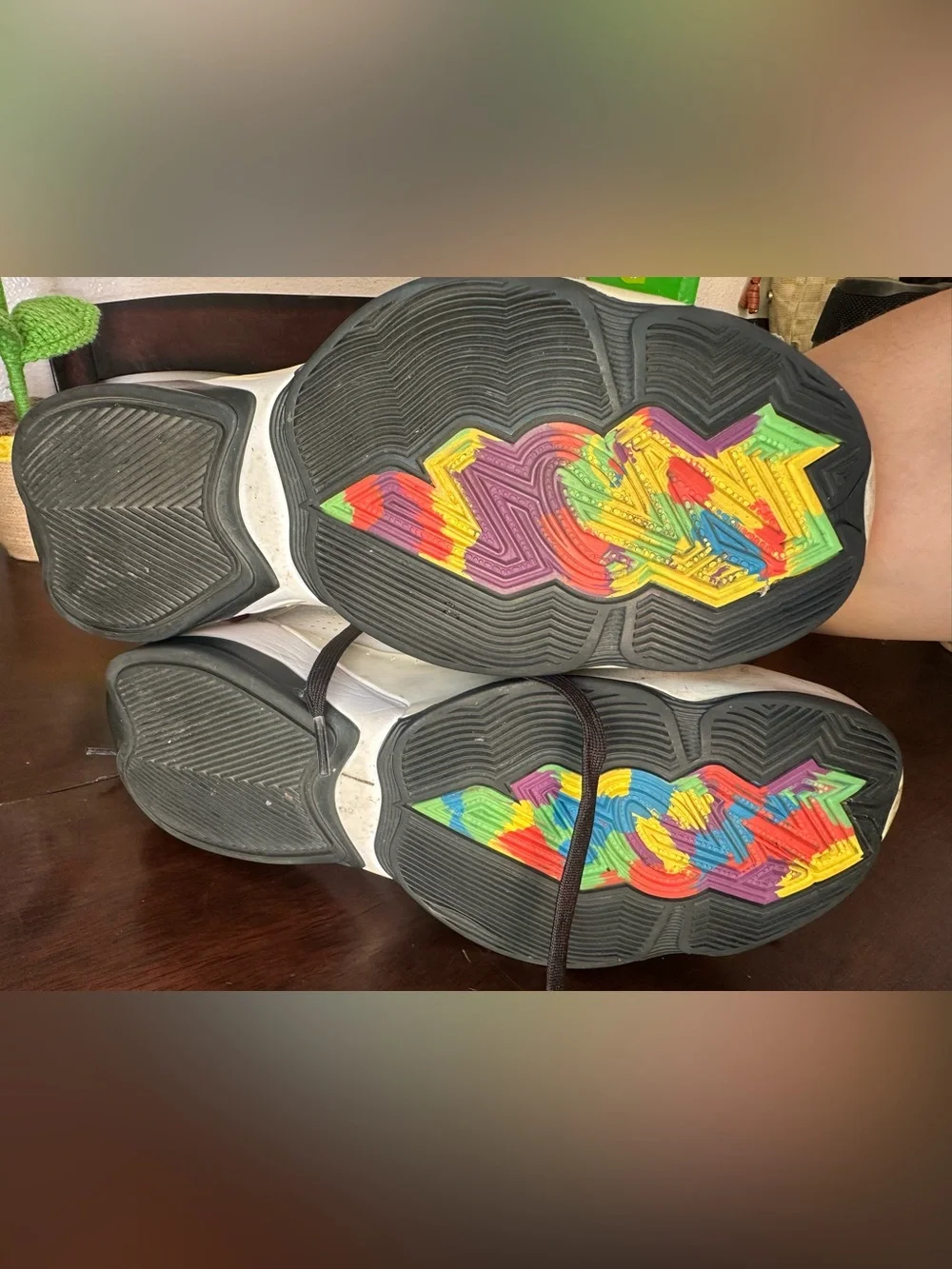 Jordan Black Sneakers with Neon Multicolor Splatter